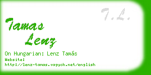 tamas lenz business card
